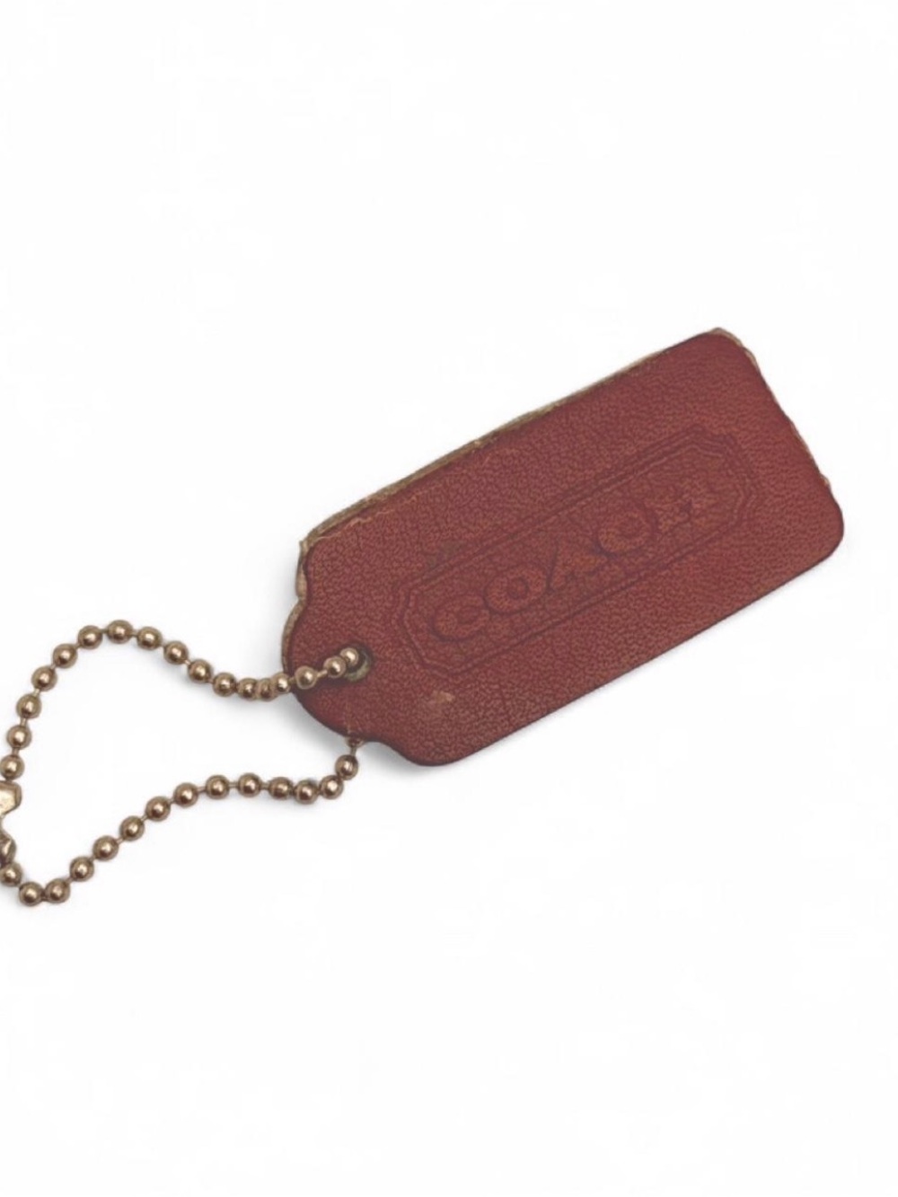 Coach Leather HangTag in Brown